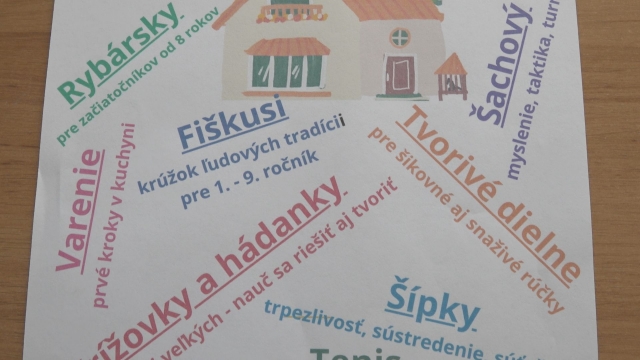 Ponuka krúžkov v CVČ Brezová pod Bradlom